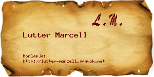 Lutter Marcell névjegykártya